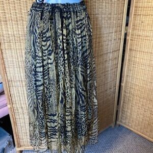 Animal Print Maxi Skirt